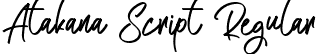 Atakana Script Regular font - Atakana Script.otf