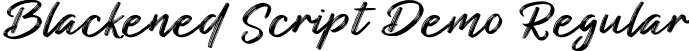 Blackened Script Demo Regular font - blackened demo.ttf