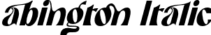 abington Italic font - abington bold italic.otf