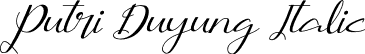 Putri Duyung Italic font - Putri Duyung Italic.ttf