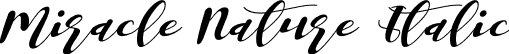 Miracle Nature Italic font - Miracle Nature Italic.ttf