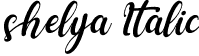 shelya Italic font - shelya italic.ttf