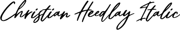 Christian Heedlay Italic font - Christian Heedlay Italic.ttf