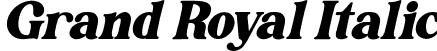 Grand Royal Italic font - Grand Royal Italic.otf