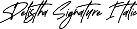 Delistha Signature Italic font - Delistha Signature Italic.ttf