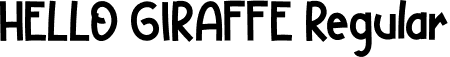 HELLO GIRAFFE Regular font - HELLO GIRAFFE.otf