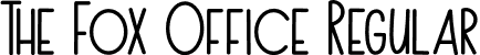 The Fox Office Regular font - The Fox Office.ttf