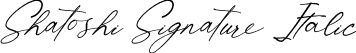 Shatoshi Signature Italic font - Shatosi Signature Italic.ttf