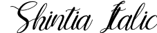 Shintia Italic font - Shintia Italic.otf