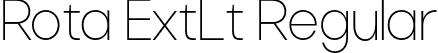 Rota ExtLt Regular font - Rota-ExtraLight.otf