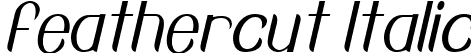feathercut Italic font - Feathercut-LightCondensedItalic-SVG.ttf