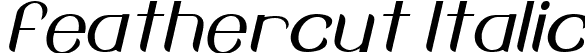 feathercut Italic font - Feathercut-LightItalic-SVG.ttf