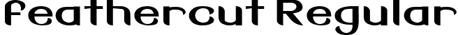 feathercut Regular font - Feathercut-Expanded-SVG.ttf
