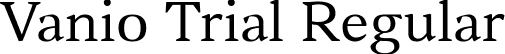 Vanio Trial Regular font - VanioTrial-Regular.ttf