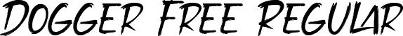 Dogger Free Regular font - Dogger Free.ttf