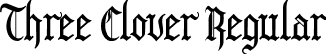 Three Clover Regular font - ThreeClover.otf