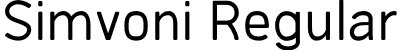 Simvoni Regular font - Simvoni-d9vV6.otf