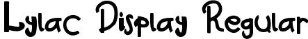 Lylac Display Regular font - LylacDisplay.ttf