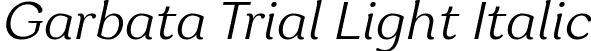 Garbata Trial Light Italic font - GarbataTrial-LightItalic.ttf