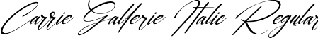 Carrie Gallerie Italic Regular font - Carrie  Gallerie Italic.ttf