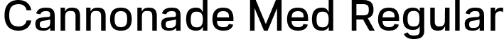 Cannonade Med Regular font - Cannonade.ttf