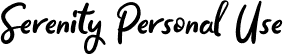 Serenity Personal Use font - Serenity-PersonalUse.otf