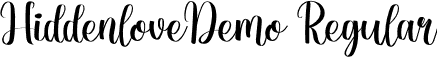 HiddenloveDemo Regular font - hiddenlovedemo.otf