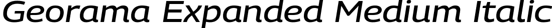 Georama Expanded Medium Italic font - GeoramaExpanded-MediumItalic-2.ttf