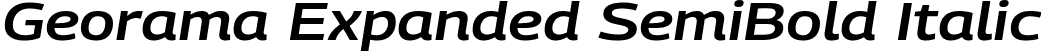 Georama Expanded SemiBold Italic font - GeoramaExpanded-SemiBoldItalic-2.ttf