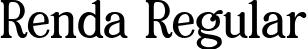 Renda Regular font - renda.ttf