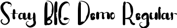 Stay BIG Demo Regular font - StayBIGDemoRegular.ttf