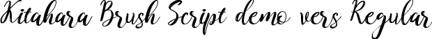 Kitahara Brush Script demo vers Regular font - Kitahara-Brush-Script-Demo-version.otf