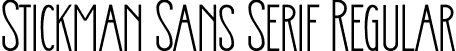 Stickman Sans Serif Regular font - stickman-sansserif.otf