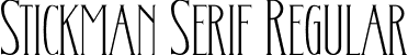 Stickman Serif Regular font - stickman-serif.otf