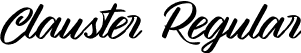 Clauster Regular font - clauster-yw3e5.otf