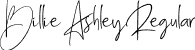 Billie Ashley Regular font - Billie-Ashley.otf