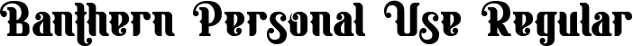Banthern Personal Use Regular font - Banthern-Demo.otf