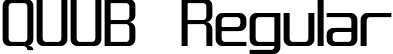 QUUB Regular font - QUUB-Regular.ttf