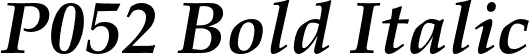 P052 Bold Italic font - p052-bolditalic.otf