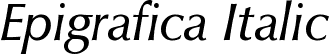 Epigrafica Italic font - epigrafica-italic.ttf