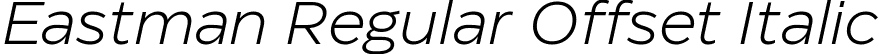 Eastman Regular Offset Italic font - zetafonts-eastman-regular-offset-italic.ttf