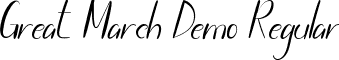 Great March Demo Regular font - GreatMarchDemoRegular.ttf