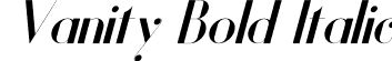 Vanity Bold Italic font - Vanity-BoldItalic.otf