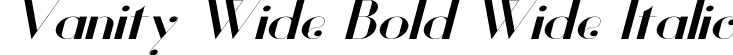 Vanity Wide Bold Wide Italic font - Vanity-BoldWideItalic.ttf