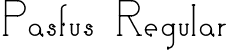 Pasfus Regular font - Pasfusfontforgoogledrive.ttf