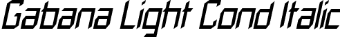 Gabana Light Cond Italic font - Gabana-LightCondensedItalic.ttf