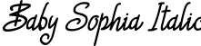 Baby Sophia Italic font - Baby Sophia Italic.ttf