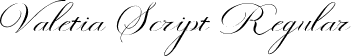 Valetia Script Regular font - valetia-script.ttf
