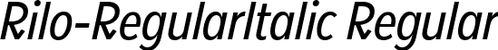 Rilo-RegularItalic Regular font - Rilo-Regular-Italic.ttf