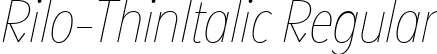 Rilo-ThinItalic Regular font - Rilo-Thin-Italic.ttf